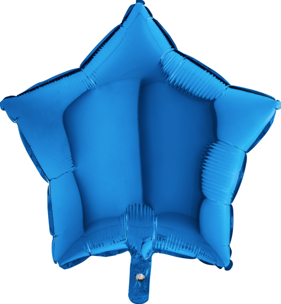 Folienballon - Stern Blau - ø 45cm